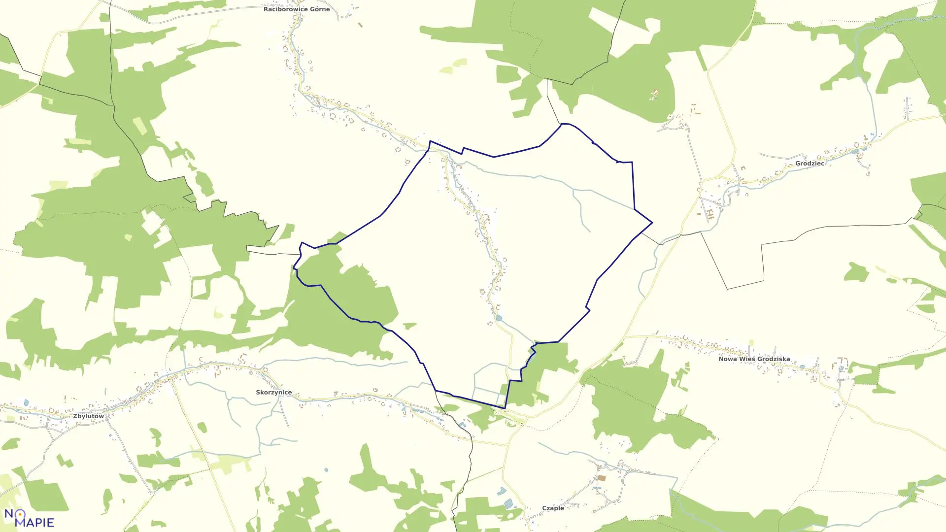 Mapa obrębu SĘDZIMIRÓW w gminie Pielgrzymka